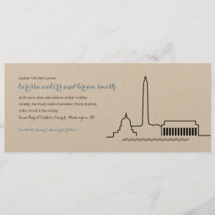 Invitación de la boda del horizonte del Washington