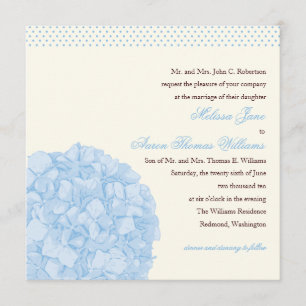 Invitación de la boda del Hydrangea