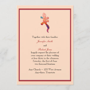 Invitación de la boda del lagarto de la puesta del