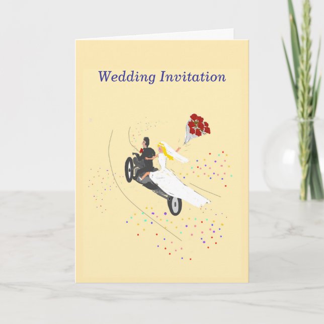 Invitación de la boda del motorista (Anverso)