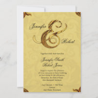 Invitación de la boda del oro del tacto del Midas