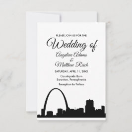 Invitación de la boda del paisaje urbano del
