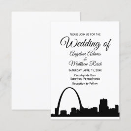 Invitación de la boda del paisaje urbano del