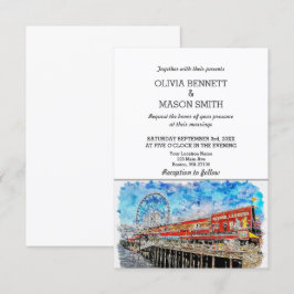 Invitación de la boda del paisaje urbano del