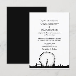 Invitación de la boda del paisaje urbano del