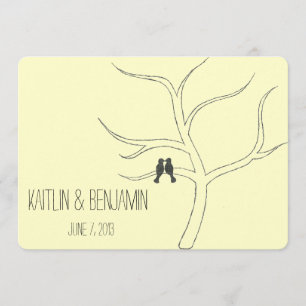 Invitación de la boda del pájaro del amor