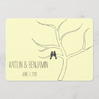 Invitación de la boda del pájaro del amor