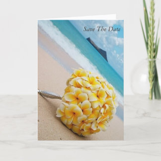 Invitación de la boda del ramo del Plumeria