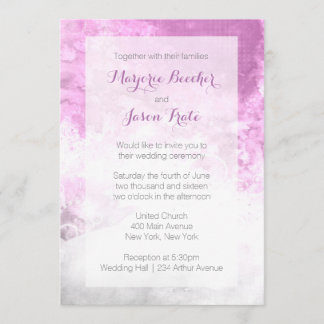 Invitación de la boda del remolino de la acuarela