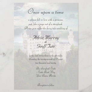 Invitación de la boda del tema del castillo