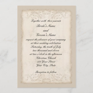Invitación de la boda del Victorian