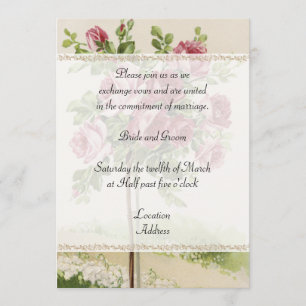 Invitación de la boda del vintage