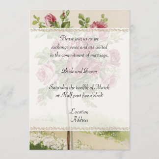 Invitación de la boda del vintage