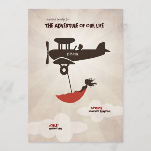Invitación de la boda del VUELO del AMOR