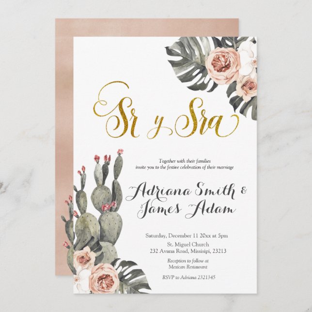 Invitación de la Boda española Nuestra Boda (Anverso / Reverso)