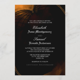 Invitación de la boda - gótico elegante de