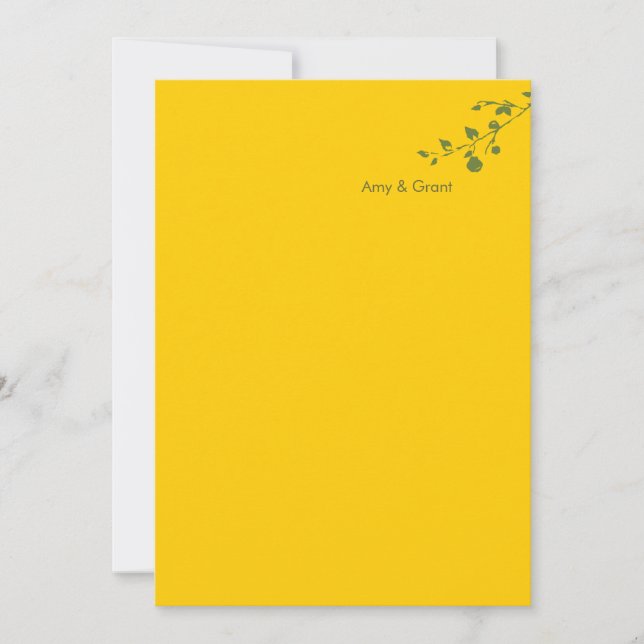 Invitación de la boda - una gran pera (Anverso)