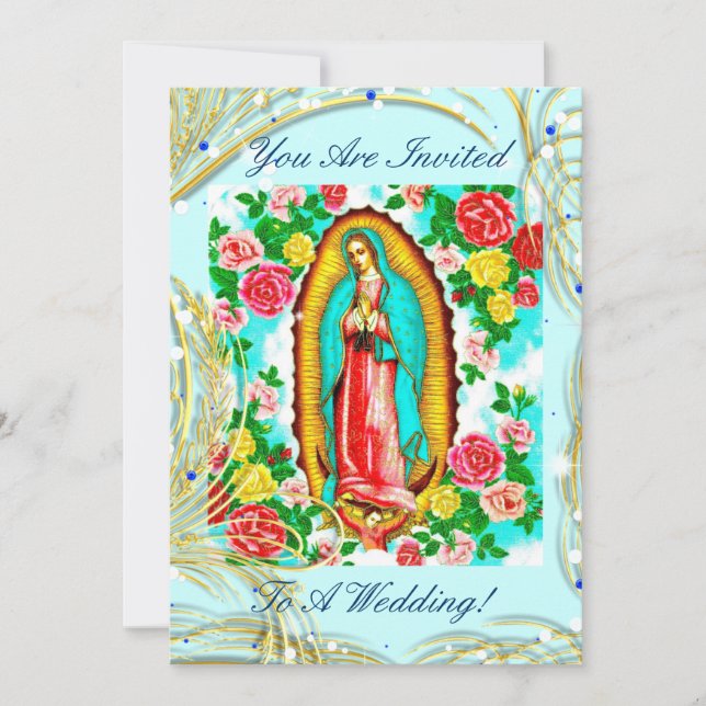 INVITACIÓN DE LA BODA - VIRGEN DE GUADALUPE (Anverso)