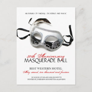Invitación de la bola de mascarada