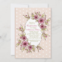 Invitación de la cachemira y de las flores