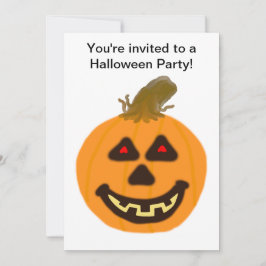 Invitación de la Calabaza de Halloween y la fiesta