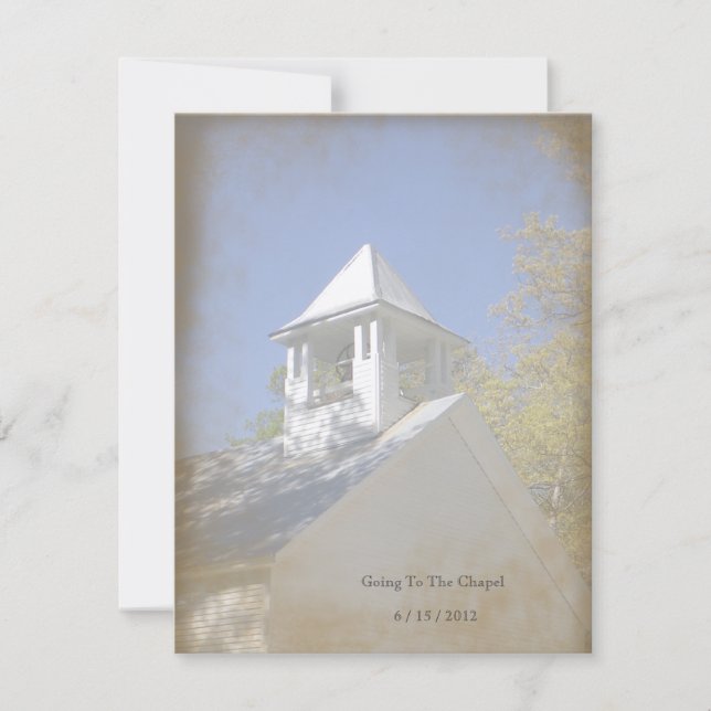 Invitación de la capilla del vintage de la (Anverso)
