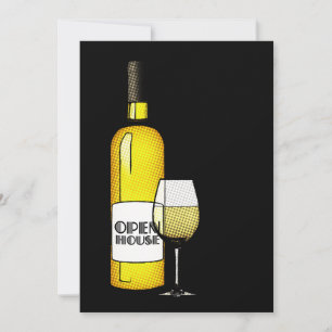 invitación de la casa abierta : vino de media tóni