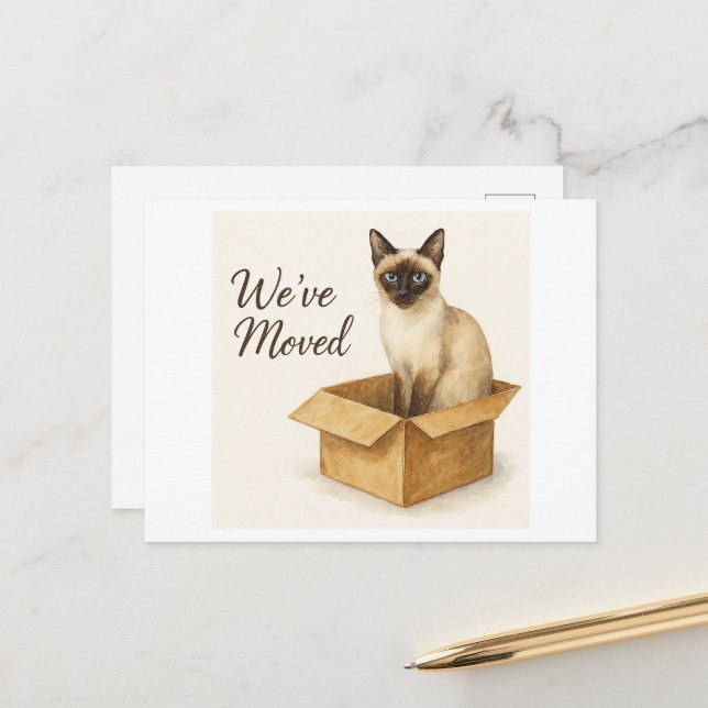 Invitación de la Casa de Movimiento de Gatos Siame (Anverso/Reverso In Situ)