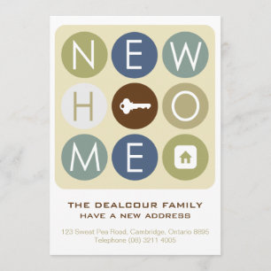 Invitación de la casa móvil - Tipografía retro