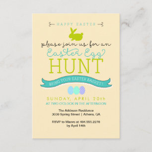 Invitación de la caza del huevo de Pascua