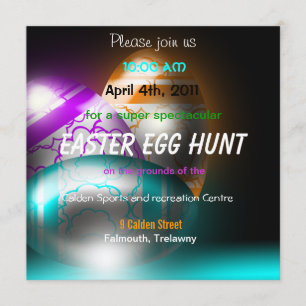 Invitación de la caza del huevo de Pascua de los
