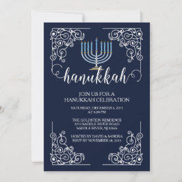 Invitación de la celebración de Menorah Jánuca del