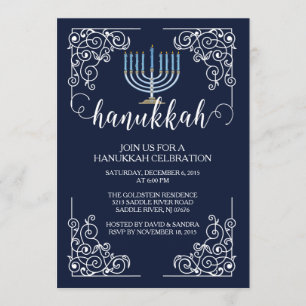 Invitación de la celebración de Menorah Jánuca del