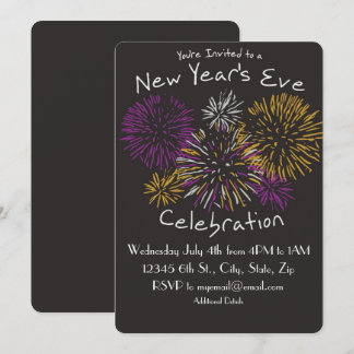 Invitación de la celebración de Noche Vieja