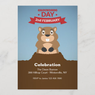 Invitación de la celebración del día de la marmota
