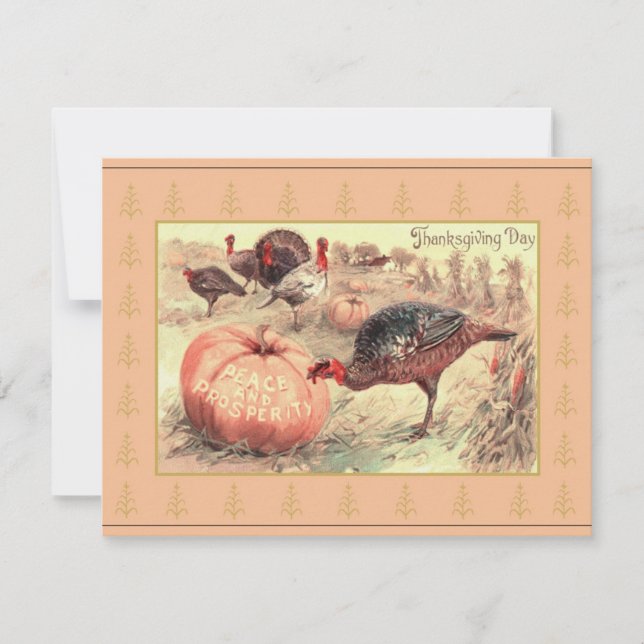 Invitación de la cena de la acción de gracias del (Anverso)