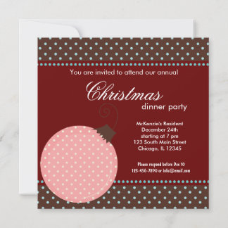 Invitación de la cena de navidad de los puntos