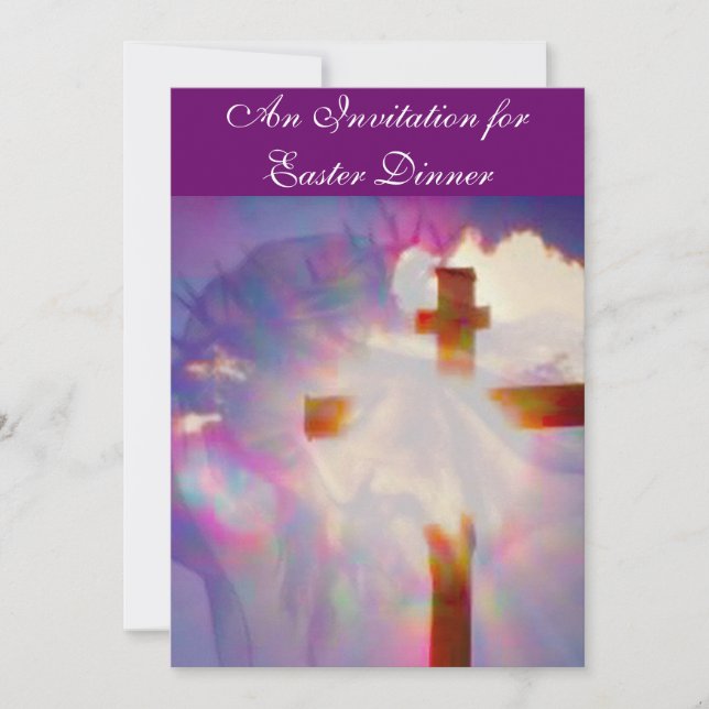 Invitación de la cena de Pascua - religiosa (Anverso)