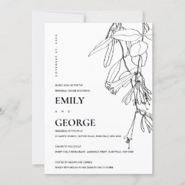 INVITACIÓN DE LA CENA DE REHEARSAL FLORAL EN LÍNEA