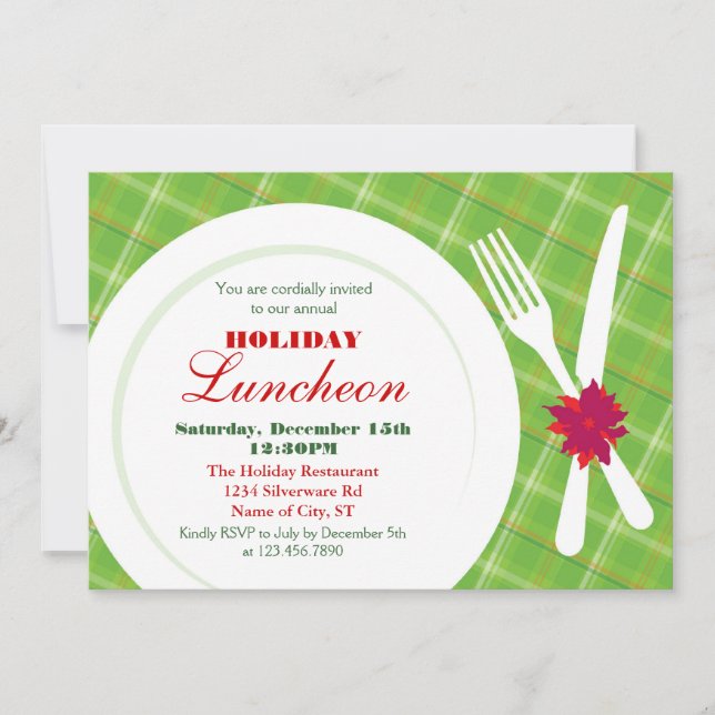 Invitación de la cena del día de fiesta del (Anverso)