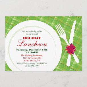 Invitación de la cena del día de fiesta del