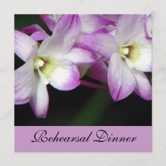 Invitación de la cena del ensayo de las orquídeas