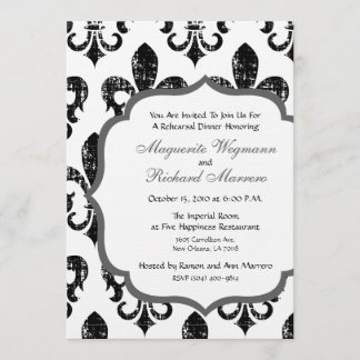Invitación de la cena del ensayo de New Orleans