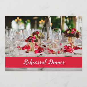 Invitación de la cena del ensayo del ajuste de la