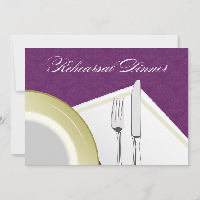 Invitación de la cena del ensayo del cubierto (Anverso)
