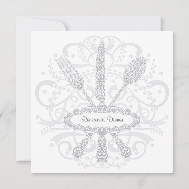Invitación de la cena del ensayo del cuchillo de (Anverso)