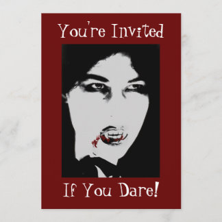 Invitación de la cena del vampiro de Drácula