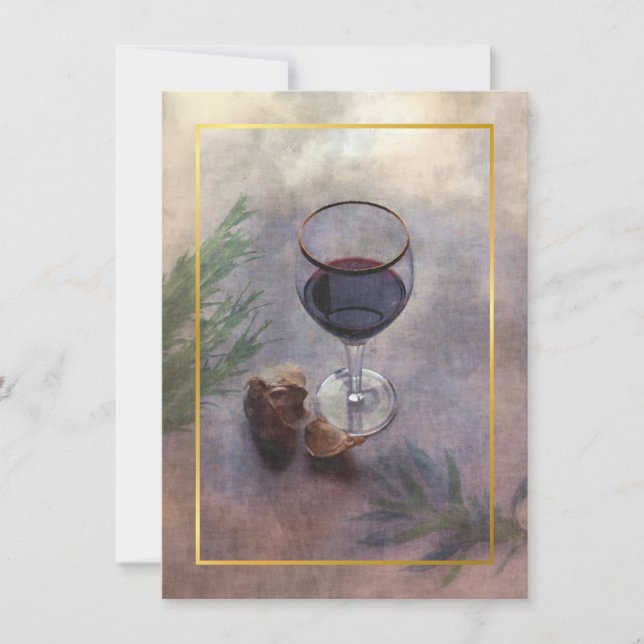 invitación de la cena del vino y del ajo (Anverso)