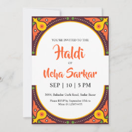 invitación de la ceremonia haldi