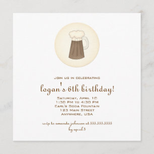 Invitación de la cerveza de raíz